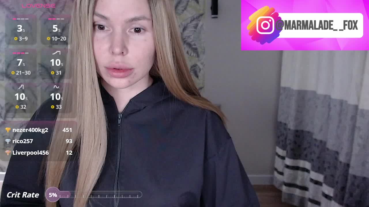 Marmalade_Fox Live Sex April 13, 2026