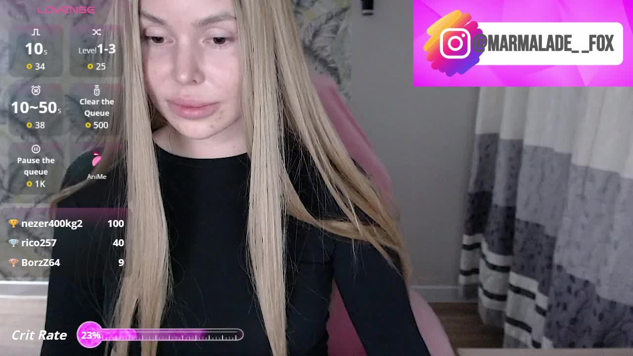 Marmalade_Fox Live Sex April 13, 2026