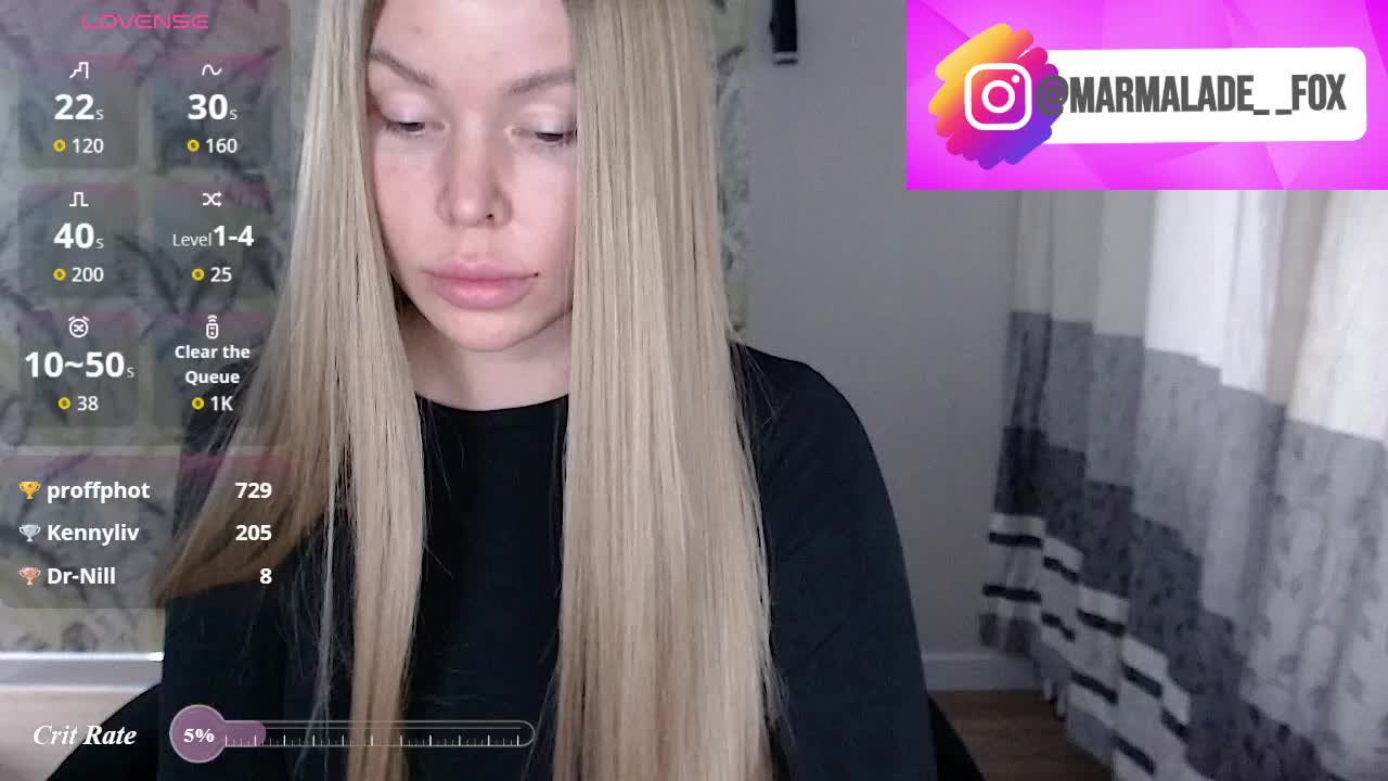 Marmalade_Fox Live Sex July 11, 2026