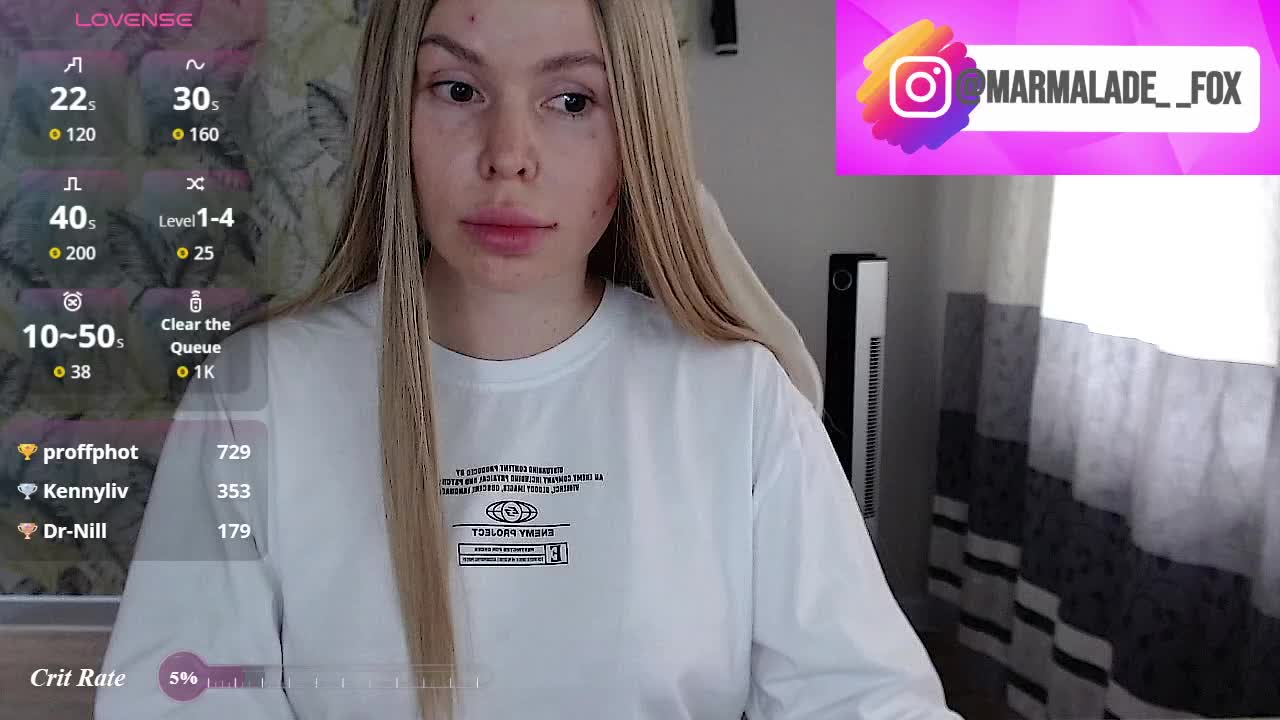 Marmalade_Fox Live Sex July 12, 2026