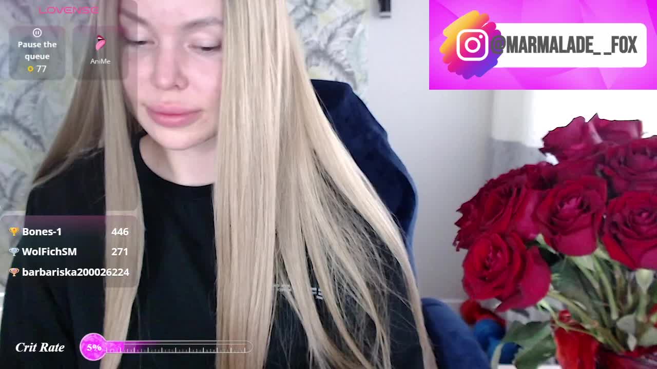 Marmalade_Fox Live Sex August 12, 2026