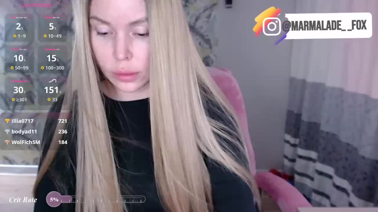 Marmalade_Fox Live Sex August 17, 2026