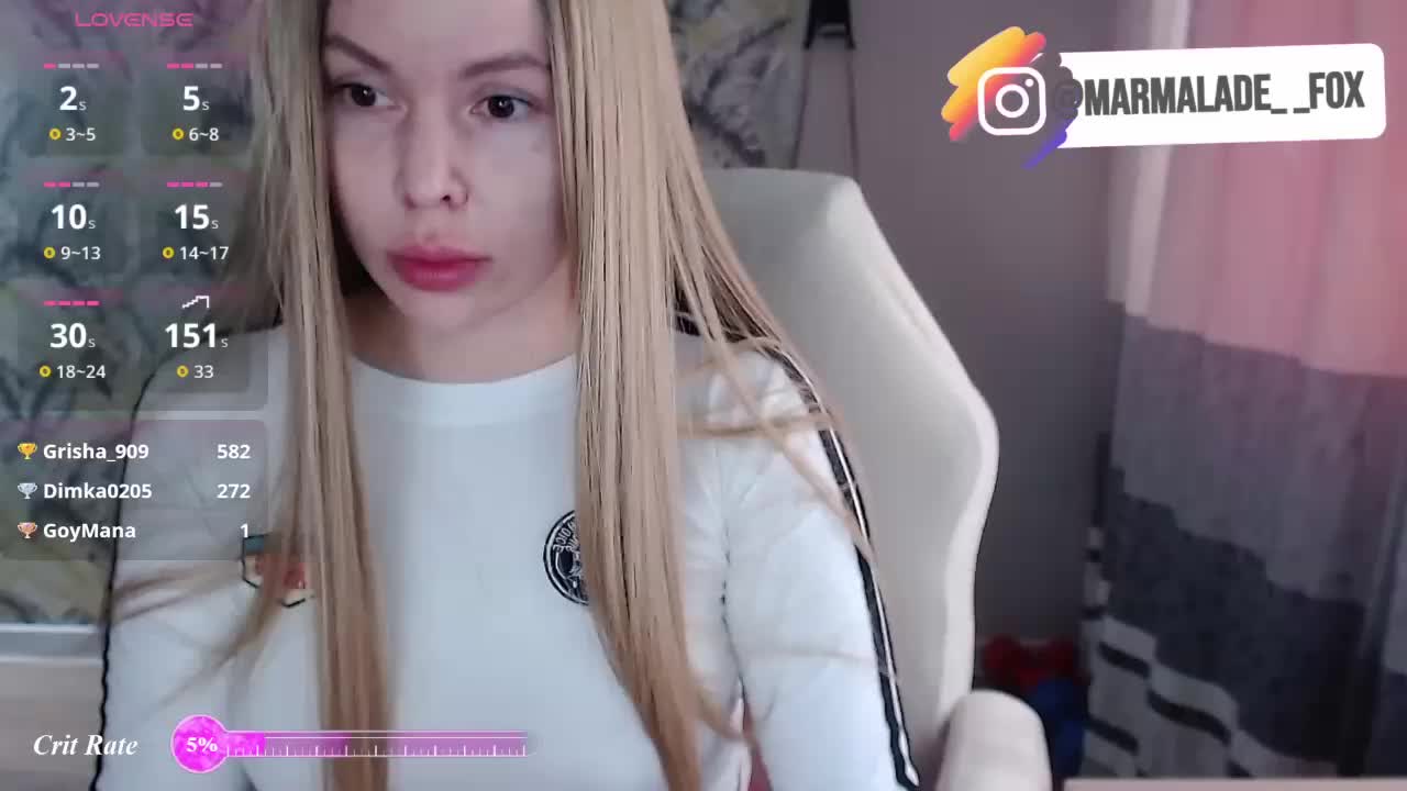 Marmalade_Fox Live Sex August 18, 2026